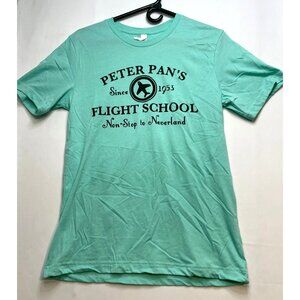 Disney Peter Pan's Flight School shirt womens medium short sleeve green